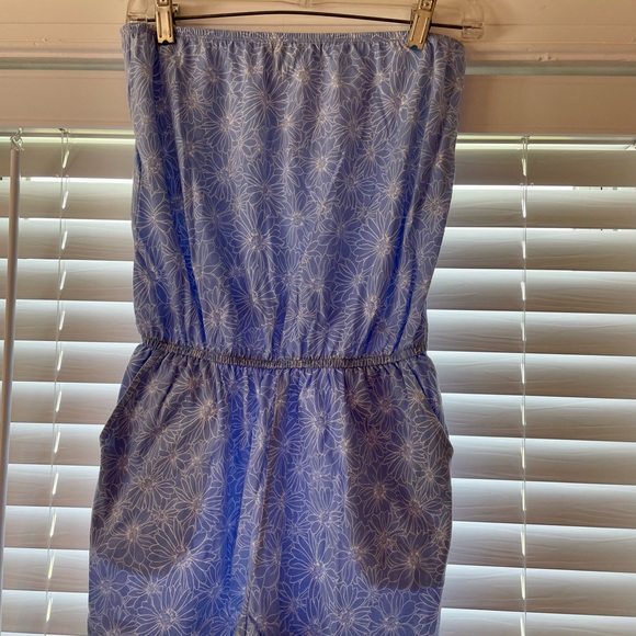 Light Blue Forever 21 Floral Romper - Picture 2 of 8
